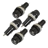 uxcell a12101500ux0633 AC 125V/15A 250V/10A Screw Cap Panel Mounted 5 x 20mm Fuse Holder 5 Pcs Pack of 5