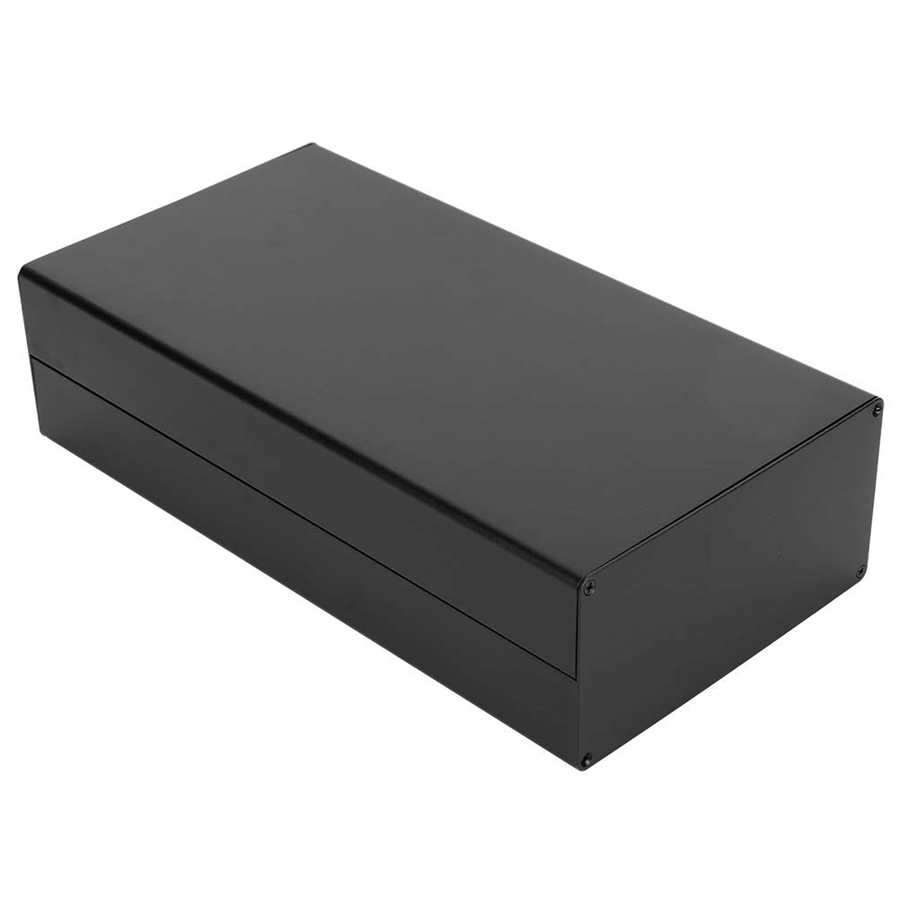 Aluminum Project Box,80 x 160 x 300mm Aluminum Case PCB Junction Box Electrical Accessory Sand Black Heat Dissipation for GPRS