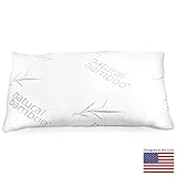 Zen Bamboo Pillow - Shredded Memory Foam Pillow - Best Hotel Quality Cool Hypoallergenic Memory Foam Pillow w/ Bamboo Removable Cover - Queen
