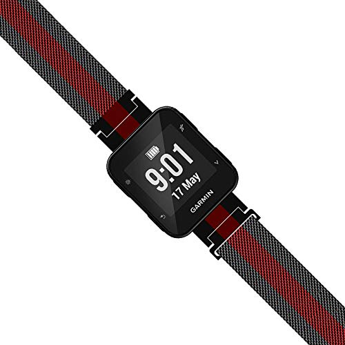 LeiOu Steel Mesh Strap Compatible with Garmin Forerunner 35 Band