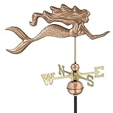 Good Directions Mermaid Weathervane, Pure Copper
