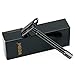 WEISHI Black Long Handle Butterfly Open Double Edge Safety Razor Twist to Open Men's Shaver
