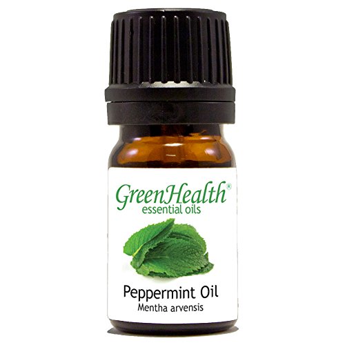 Greenhealth, Cobalt Blue, 10ml Glass Roll on Bottles (Pack of 6), with 5ml Greenhealth Peppermint Oil