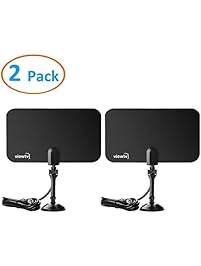 ViewTV Flat HD Digital Indoor TV Antenna 2 Pack Bundle - 25 Miles Range