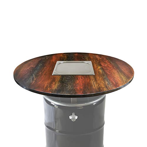 Rogge´s RelaxGrill Stehtisch-Bausatz Dye für 210L-Ölfass, mit Getränkekühler, runde Holz-Tischplatte d = 100 cm, farbig… – Bild 7