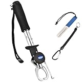 FIRINER Fish Gripper with Scale and Ruler 3 in 1 Portable Stainless Steel Fish Lip Grabber Tool Set Max 33lbs Weight Scale Including Lure Gear Fishing Hook Sharpener and Lanyard Grip FIRINER Fish Gripper with Scale and Ruler 3 in 1 Portable Stainless Steel Fish Lip Grabber Tool Set Max 33lbs Weight Scale Including Lure Gear Fishing Hook Sharpener and Lanyard Grip