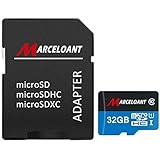 TF Card 32GB, Marceloant Micro SD Memory Cards Class 10 microSDHC UHS-I Card with Adapter, Black/Blue, Standard Packaging