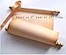 Aged Blank Scroll with Gold Details – Rustic Vintage Style Paper Scroll for Crafts, Notes, Invitations, or Art Projects, (8x19