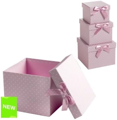 Home Line - Juego 3 Cajas Carton Topos - 2131952: Amazon.es: Hogar