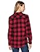 Amazon Essentials Women's Regular-Fit Long-Sleeve Lightweight Plaid Flannel Shirt, Red Buffalo Check, X-Small