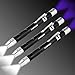 CASTNOO LED Penlight Flashlight, 2 In1 One White Light One Black Light Flashlight (Pack of 3)