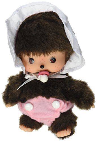 Sekiguchi Monchhichi Bebichhichi Baby Girl in Bonnet Style Plush