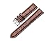 Women's Small Brown Replacement Watch Band with Crocodile Embossed Genuine Leather 12mm