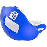 Shock Doctor Max Airflow 2.0 Lip Guard / Mouth Guard. Football Mouthguard 3500. For Youth and Adults OSFA. Breathable Wide Opening Mouthpiece. Helmet Strap Included