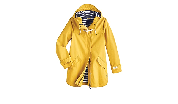 Amazon.com: Joules USA Chubasquero con capucha para mujer, color amarillo :  Ropa, Zapatos y Joyería