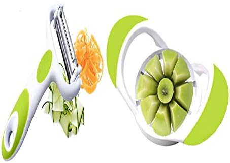 Apple Slicer Divider With Wide Grip Handles - Bonus Rotary Peeler Included