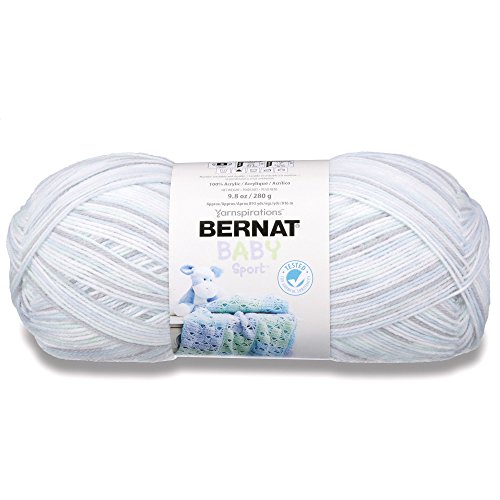 Bernat Baby Sport Big Ball Ombre Yarn - (3) Light Gauge 100% Acrylic - 9.8oz - Cool Blue - Machine Wash & Dry