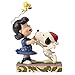 Peanuts by Jim Shore Snoopy Kissing Lucy Mistletoe Stone Resin Figurine, 6.3”