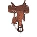 NRS Competitor Series Chocolate Roughout Team Roping Saddle Roughout 14.5thumb 2