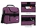 MIER 2 Compartment Lunch Bag for Men Women, Leakproof Insulated Cooler Bag for Work, Purple, Medium