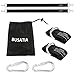 BUSATIA Tree Swing Straps (Set of 2), Tree Hanging Kits 5ft Length with 2 Heavy Duty Safety Lock Carabiner Hooks, Polyester Straps Perfect for Hammock Hanging Kit Straps, Holds Up to 2204lb
