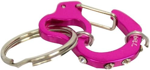 Rubit The Easy Dog Tag Rhinestone Curve Switch Clip, Medium, 1.07-Inch Diameter, Pink