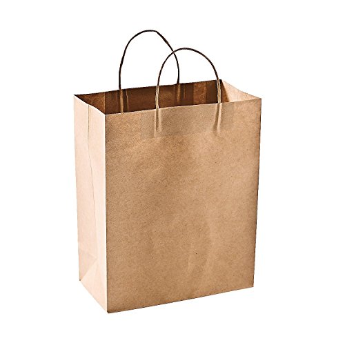 Green Direct Reusable Brown Paper Shopping Bags - Grocery Bags Pack of 50