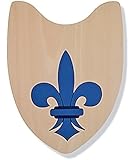 Medieval Fleur De Lys Wooden Practice Shield M8007