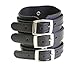 Neptune Giftware Leather Wide Triple Strap Cuff Wrap Gothic Wristband Buckle Fastening - Black Leather