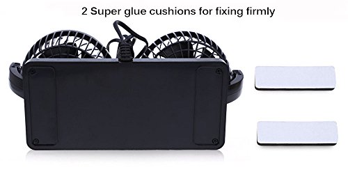 Mitchell Double Fans Combination 360 Degree Rotating Car Cooling Fan Air Conditioner for Cars
