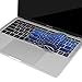 MOSISO Keyboard Cover Compatible with MacBook Pro with Touch Bar 13 and 15 inch 2019 2018 2017 2016 (Model: A2159, A1989, A1990, A1706, A1707),Pattern Silicone Skin Protector, Mix Ombre Blue