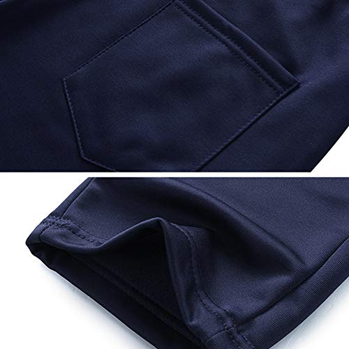 MANTORS Men's Full Zip Tracksuit Casual Jogging Sweatsuits Activewear 2 Piece Set EM75 Blue 2XL