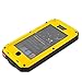 NEW Waterproof Shockproof Aluminum Gorilla Glass Metal Military Heavy Duty Armor Bumper Cover Case for Apple iPhone 5 5S SE Home Key +Fingerprint (Yellow)