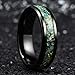 King Will Nature Mens 6mm Black Tungsten Carbide Ring Inlaid with Opal Fragments/Multicolor Fragments Wedding Band