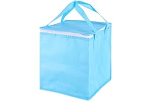 Thermal Bag for Food Delivery Reusable Shopping Insulated Bags Heavy Duty Thermal with Zipper and Handle Blue 26 * 26 * 20 Ni