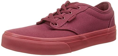 Vans Kid's Atwood Shoes Check Liner Burgundy Sneakers, 13 M US
