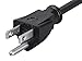 Monoprice Power Extension Cord - 3 Prong, 13 Amp, 1625 Volt, (NEMA 5-15P to NEMA 5-15R), 2 Feet, 16AWG, Black