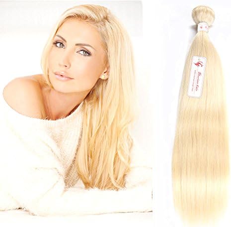 Durian Hair Blonde 613 Silky Straight Hair Weave Unprocessed Brazilian Virgin Remy Human Hair Extension Top Grade 7A 1 Bundle 100g 12Inch