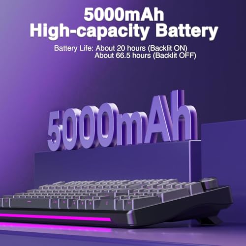 AULA S98 Pro Gaming Keyboard Wireless Mechanical Creamy Keyboard with Screen & Knob, 2.4GHz/USB-C/BT5.0 Hot Swappable, Pre-lubed Linear Switches,Side Printed PBT Keycaps,RGB Backlit Bluetooth Keyboard