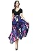 Joy EnvyLand Women V Neck Tunic Floral Chiffon Evening Party Maxi Swing Dress