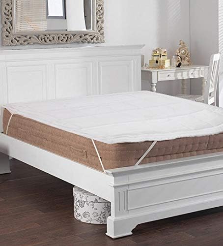800GSM Hollow Fibre Mattress Padding/Topper for Queen Size Bed-60 Inch X 78 Inch-White