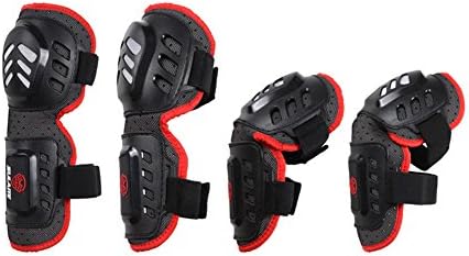 4 PCS SET Adult Elbow Knee Shin Armor Guard Pads Protector for Motorcycle Bicycle Racing Protective Guards Armor Gear
