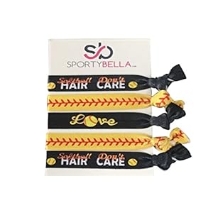 Infinity Collection Softball Hair Accessories, Girls Softball Hair Ties, Perfect Softball Player and Softball Teams
