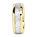 8mm Mens Tungsten Carbide Ring Imitated Meteorite Inlay 14k Gold Plated Jewelry Wedding Band Size 5-16 (7)