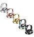 FIBO STEEL 5 Pairs Stainless Steel Hoop Earrings for Men Women Huggie Earrings 13MM Available