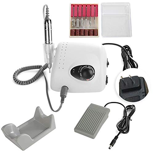 Electric Nail Drill Machine, Nail Polishing Machine ail Grinder Tool Nail Art Machine Nail File Bit Manicure Tools 15W 30000Rpm Nail File Drill Set Nail Art Polisher Manicure Pedicure Sanding Drill