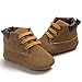 Voberry Toddler Baby Boy's Leather Sneaker Shoes Lace up Snow Boots Warm (12~18Month, Brown 1)