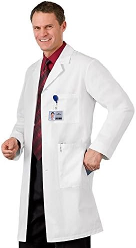 EWC Men's Full-Length Lab Coat, White