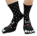 Urban CoCo Women Toe Socks Funky Finger Socks Lucky Cat Toes Socks (black)