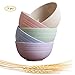 choary Eco-friendly Wheat Straw Bowls, 4.7 inches mini Snacks Bowl Sets,Unbreakable Natural Non-Toxin mini Bowls for Fruits, Microwave Dishwasher safe BPA FREE set of 5.